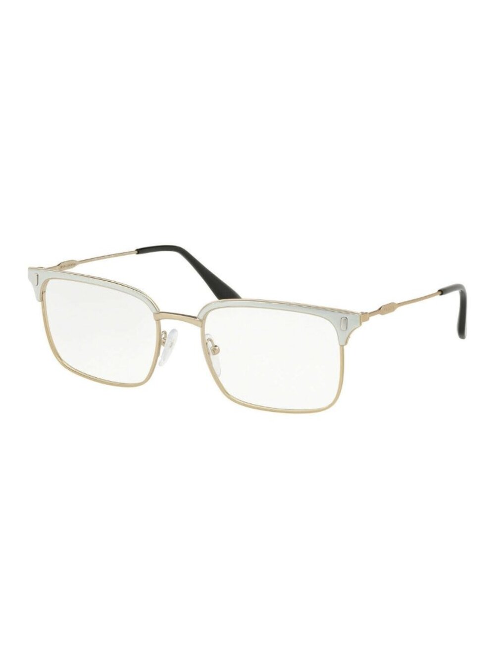 Prada Eyeglasses PR55VV 2791O1 Matte Black Gold Authentic 53mm